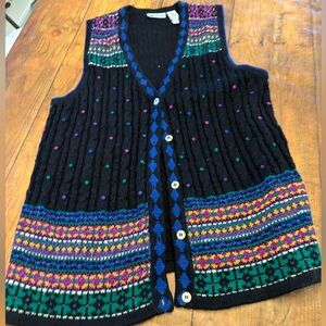 Vintage Russ Multicolor Knit Vest